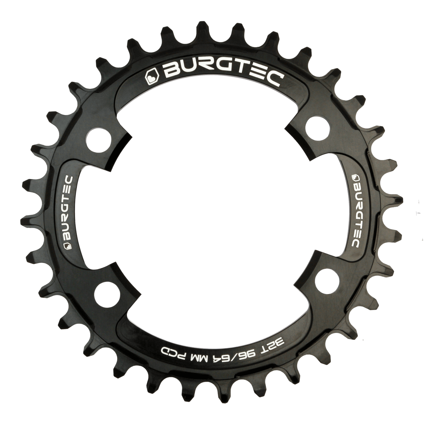 Burgtec 96/64mm PCD thick thin chainring black