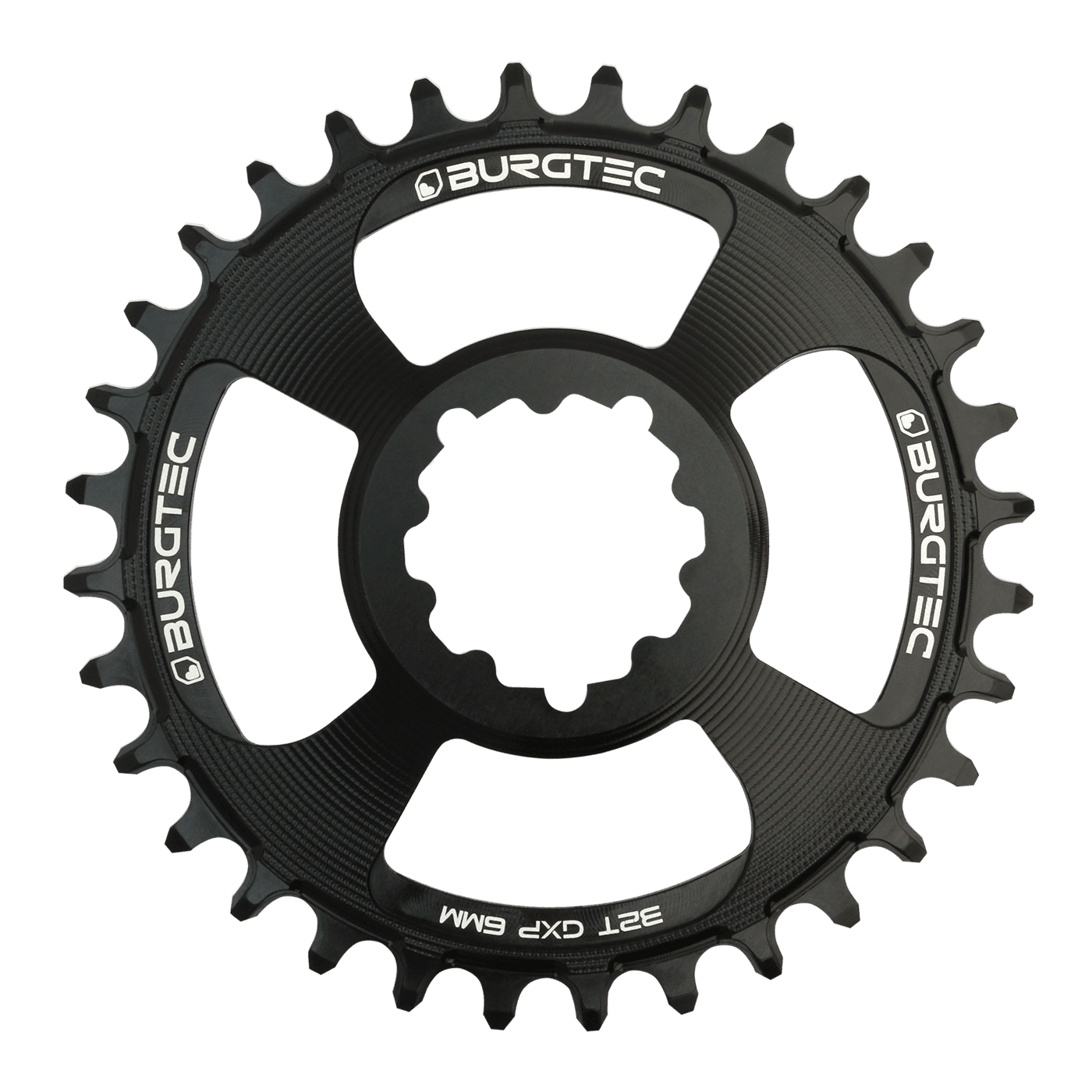 Burgtec GXP 6mm Offset Thick Thin Chainring Black