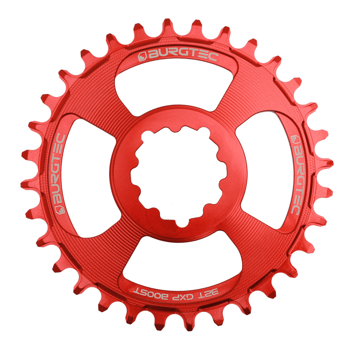 Burgtec GXP Boost 3mm Offset Thick Thin Chainring race red