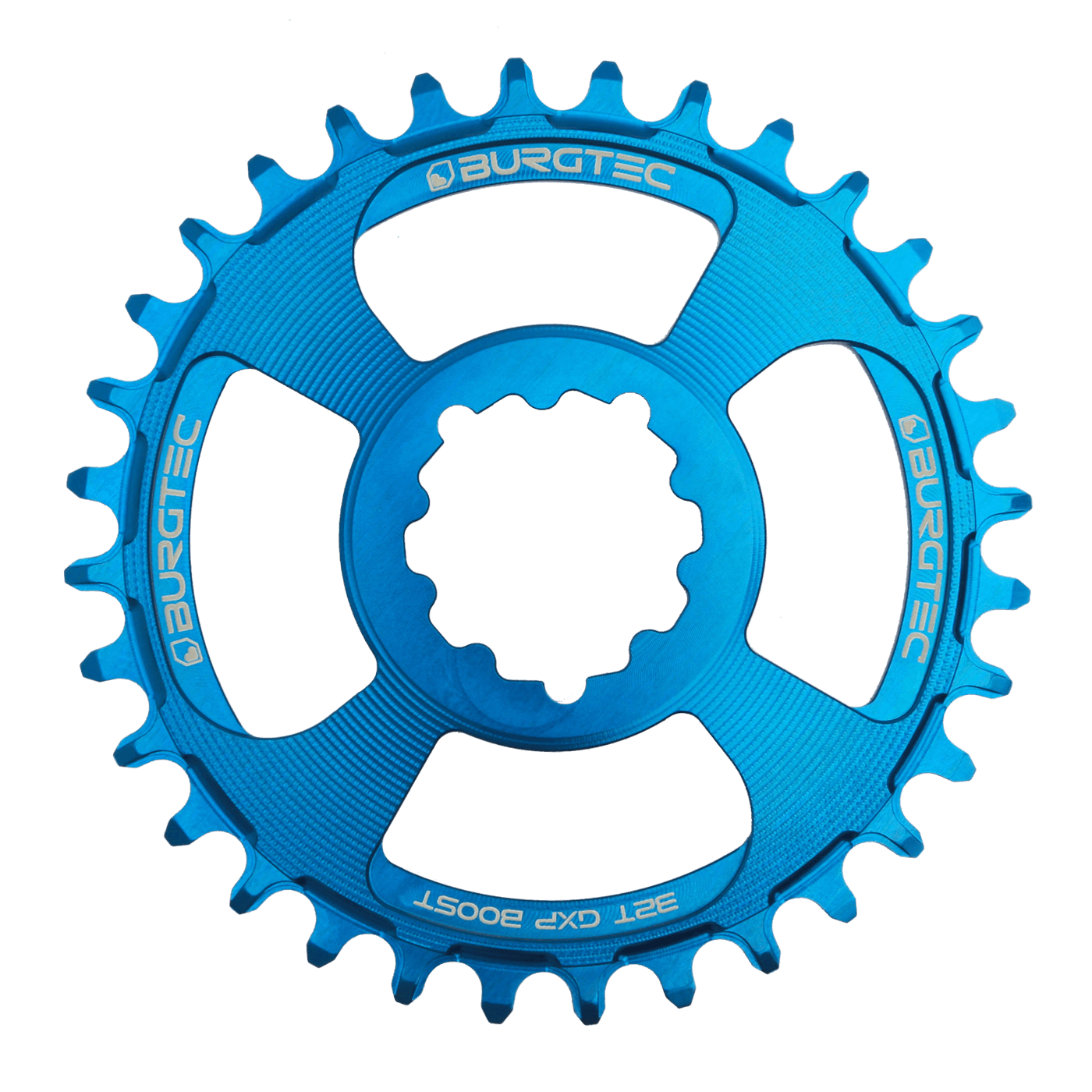 Burgtec GXP Boost 3mm Offset Thick Thin Chainring deep blue