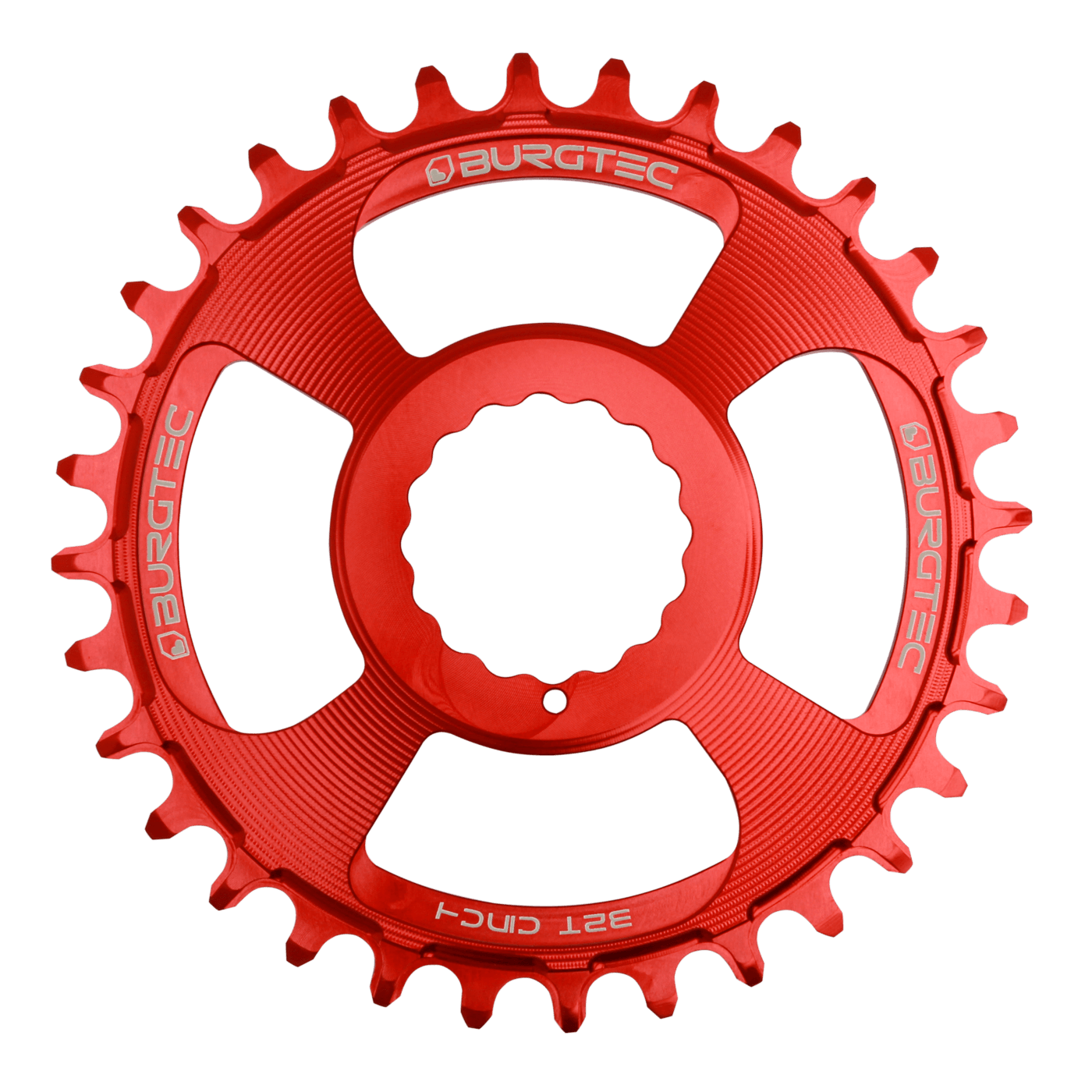 Burgtec cinch thick thin chainring race red