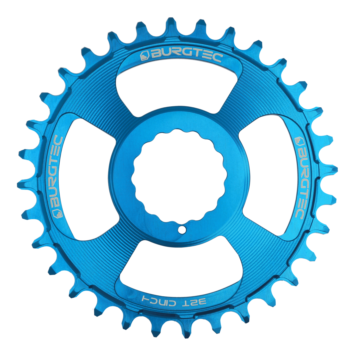 Burgtec cinch thick thin chainring deep blue