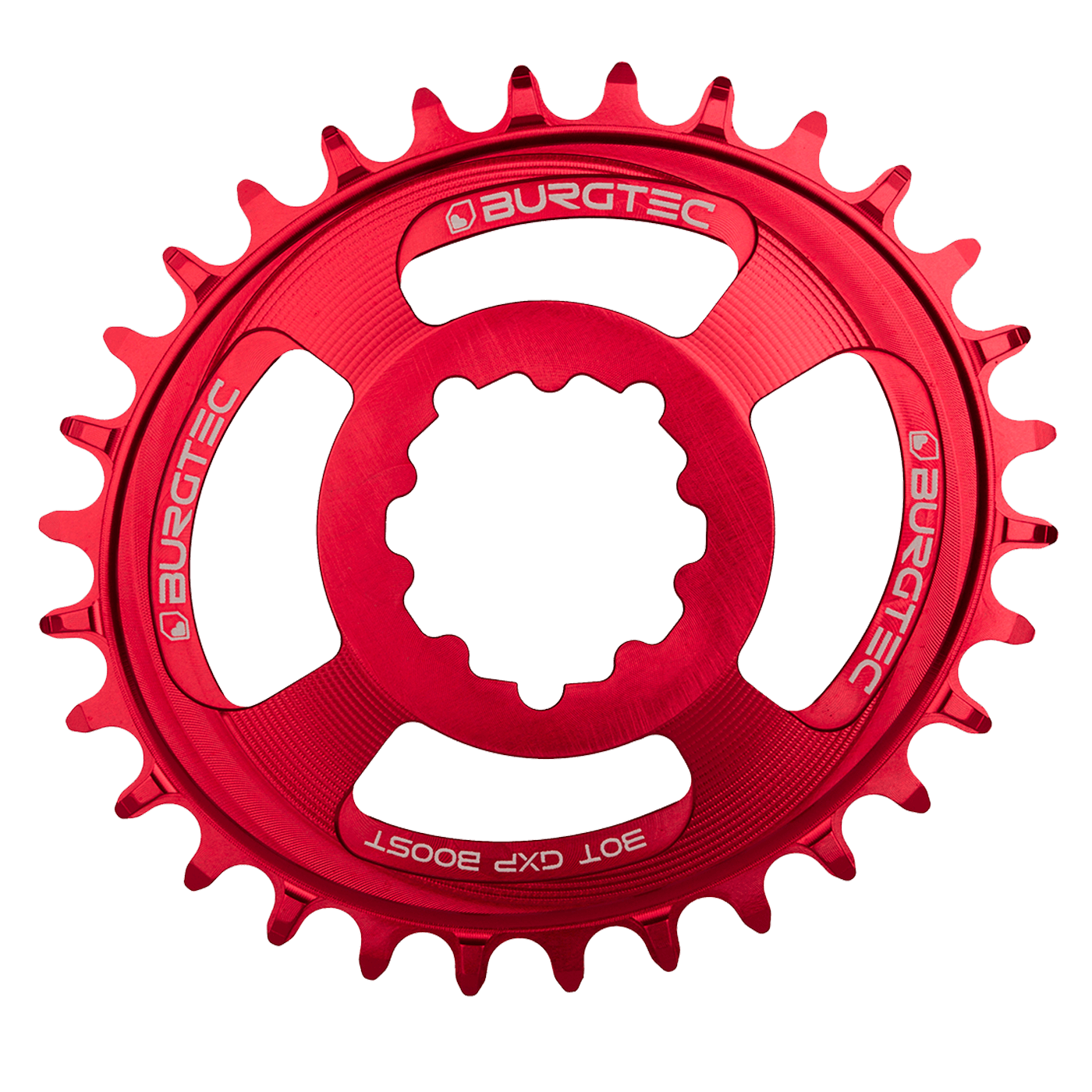 Burgtec OVAL GXP Boost Thick Thin Chainring race red