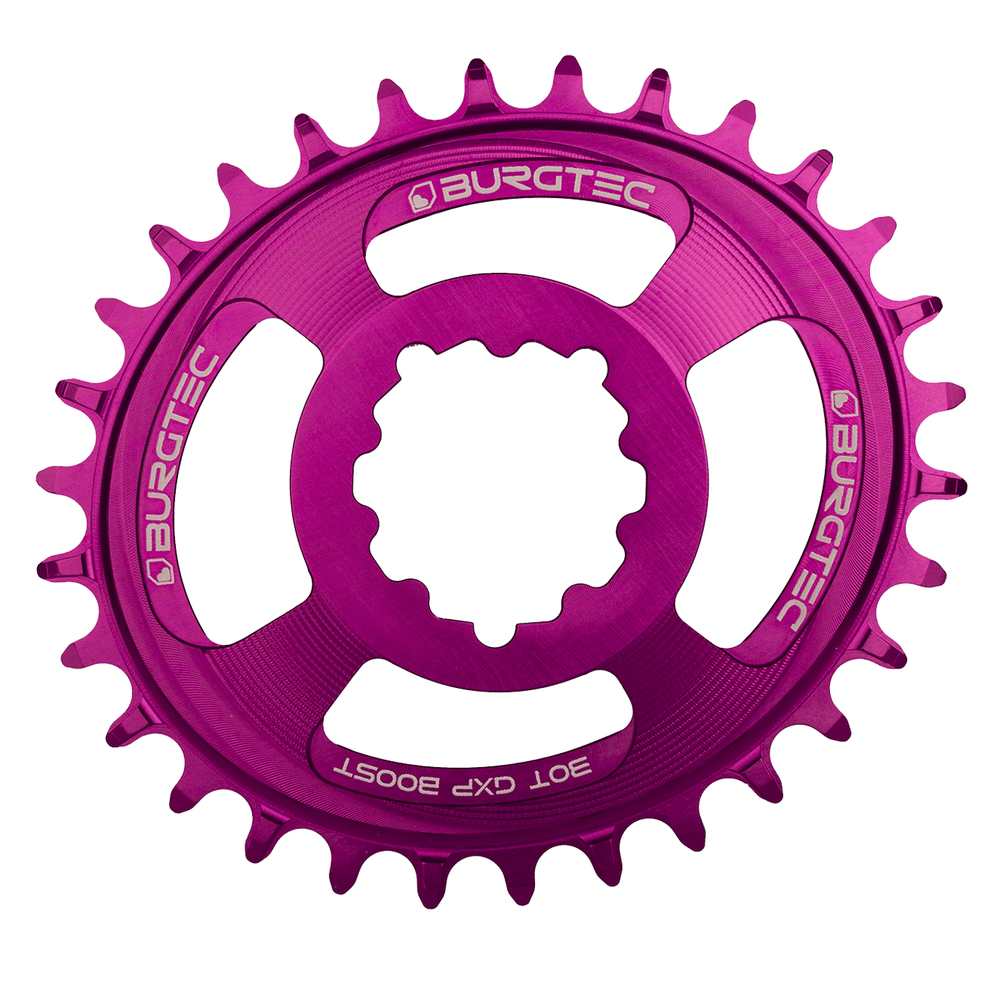 Burgtec OVAL GXP Boost Thick Thin Chainring purple rain