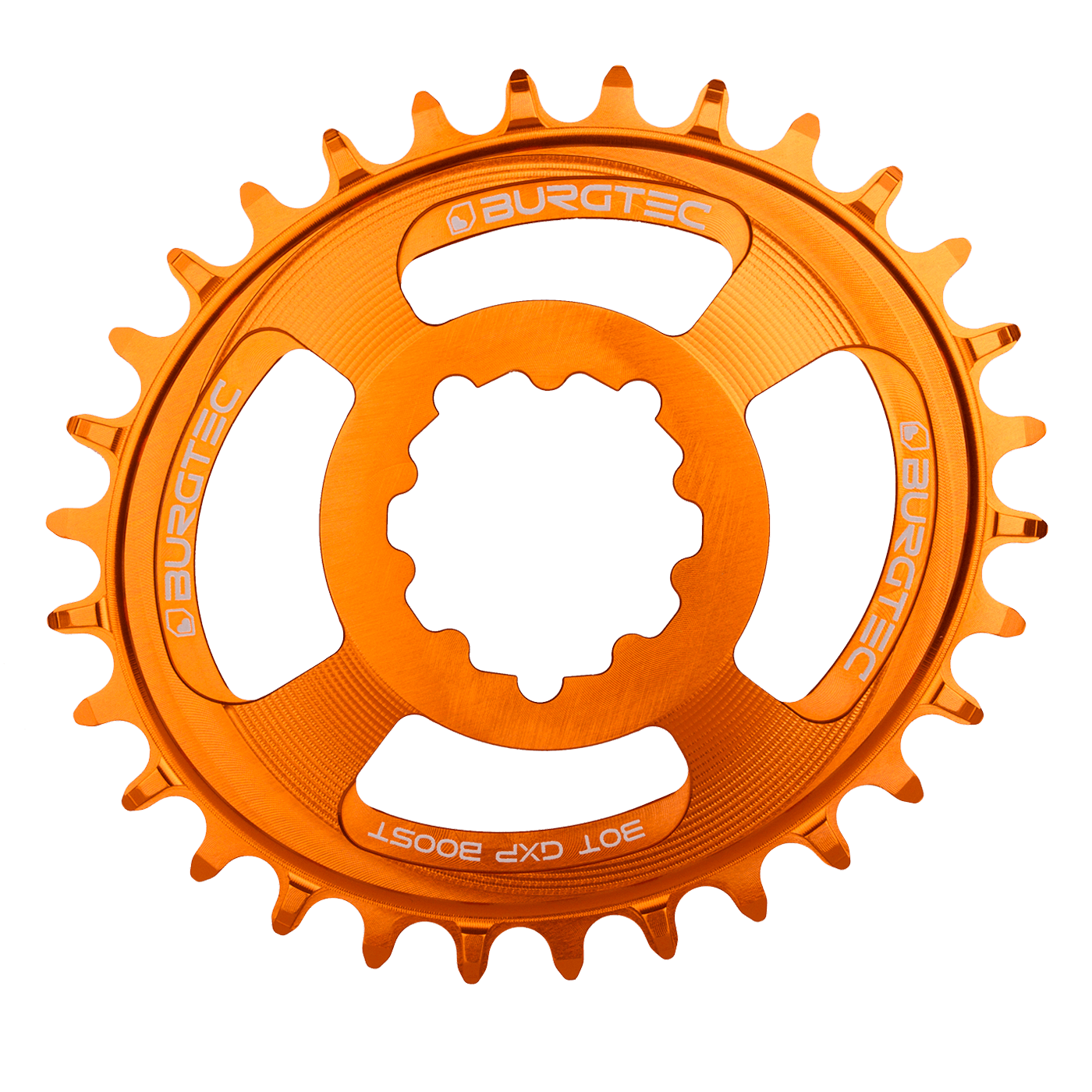 Burgtec OVAL GXP Boost Thick Thin Chainring iron bro orange