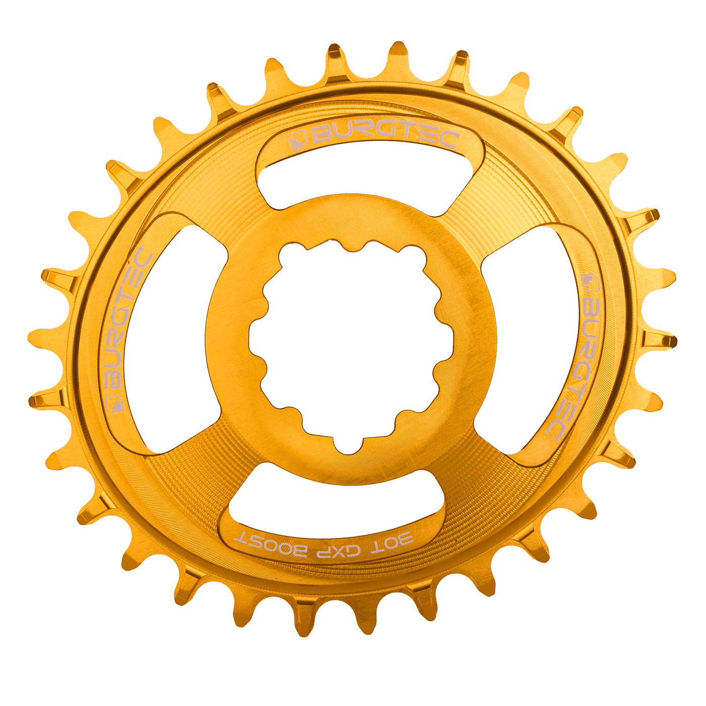 Burgtec OVAL GXP Boost Thick Thin Chainring bullion gold