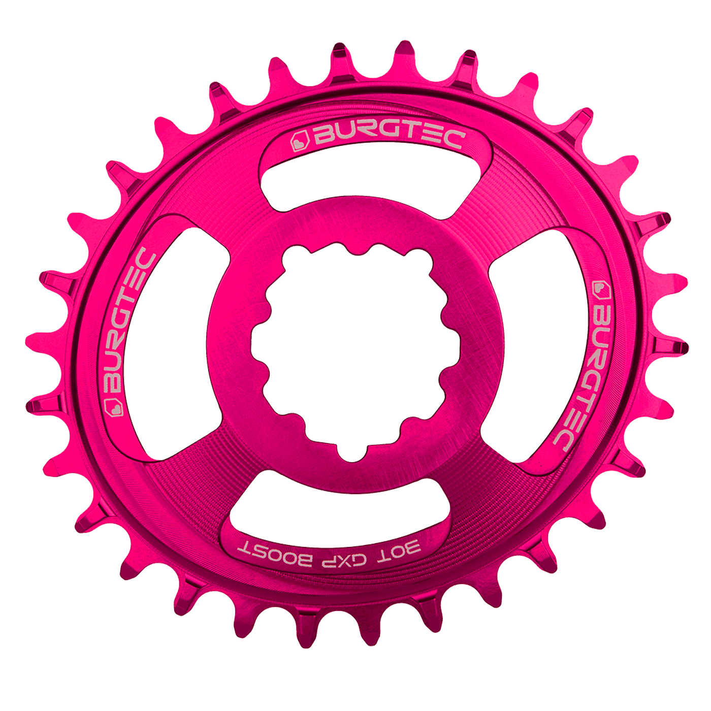 Burgtec OVAL GXP Boost Thick Thin Chainring toxic barbie pink