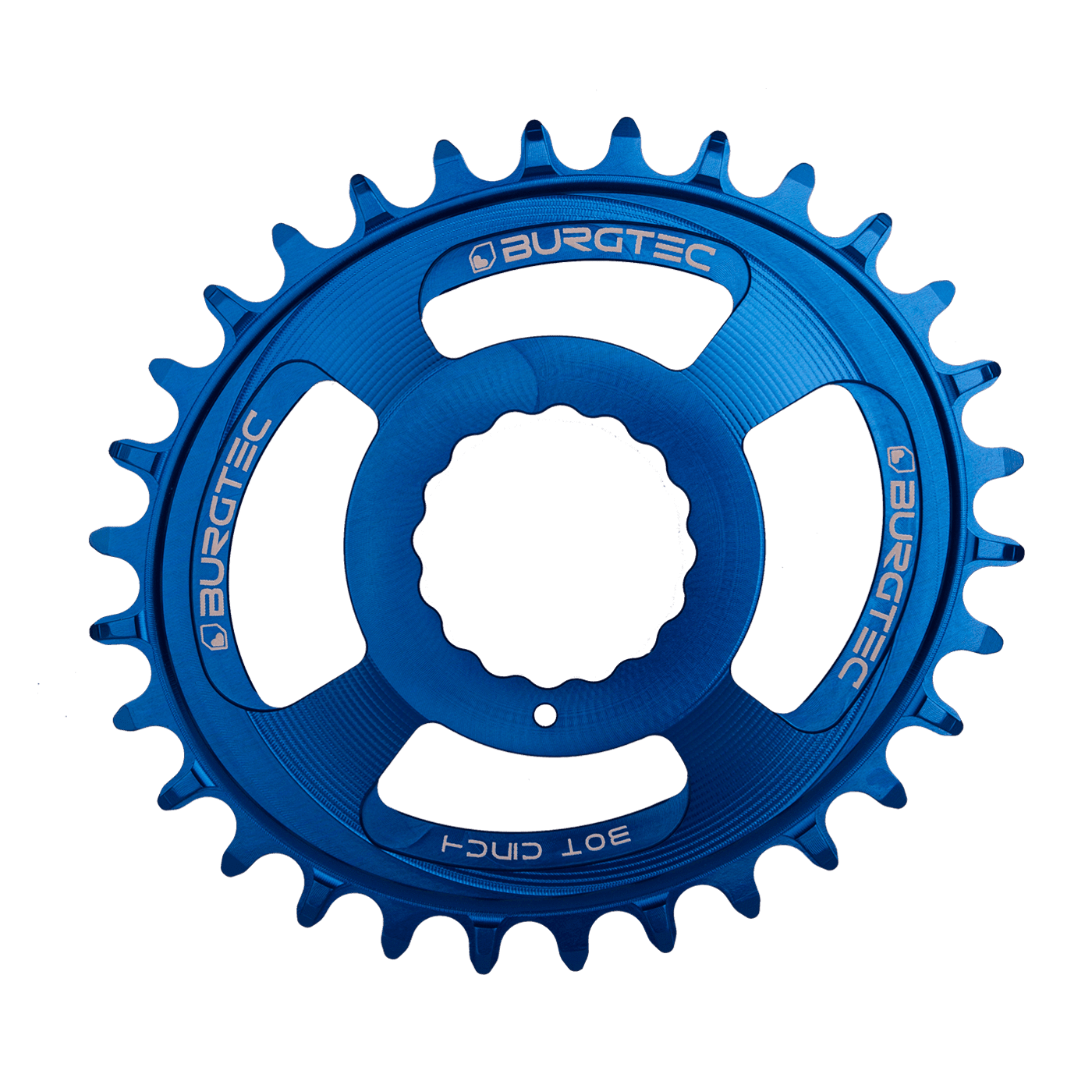 Burgtec OVAL Cinch Thick Thin Chainring deep blue