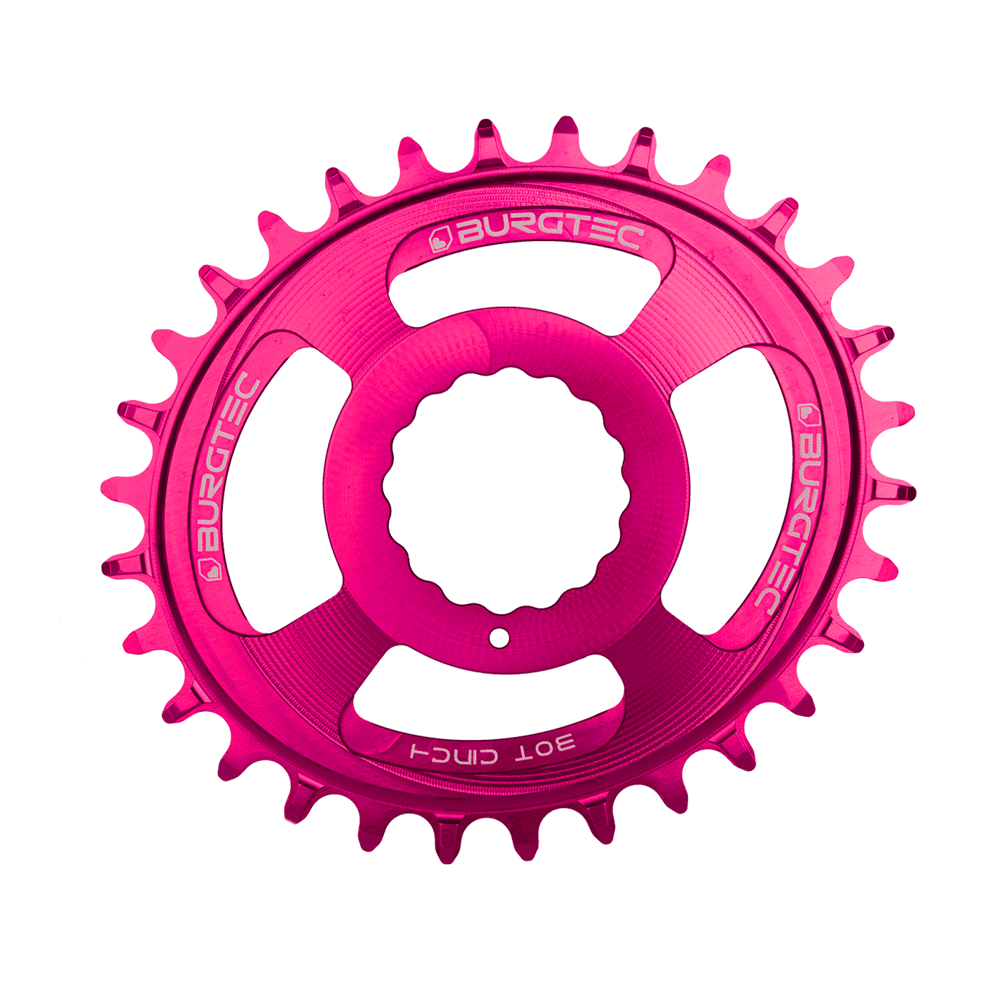 Burgtec OVAL Cinch Thick Thin Chainring toxic barbie pink