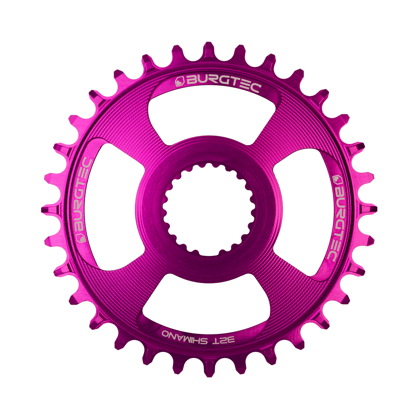 Burgtec Shimano Direct Mount Thick Thin Chainring purple rain