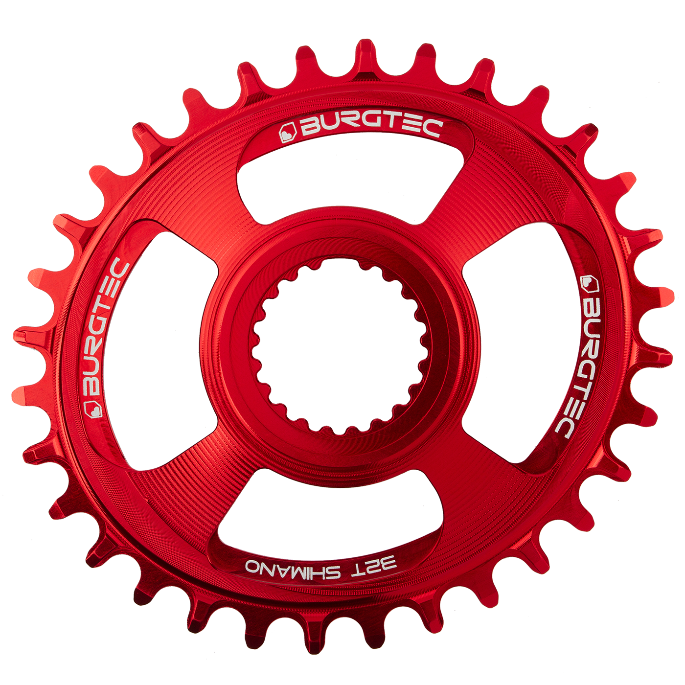 Burgtec oval chainring red