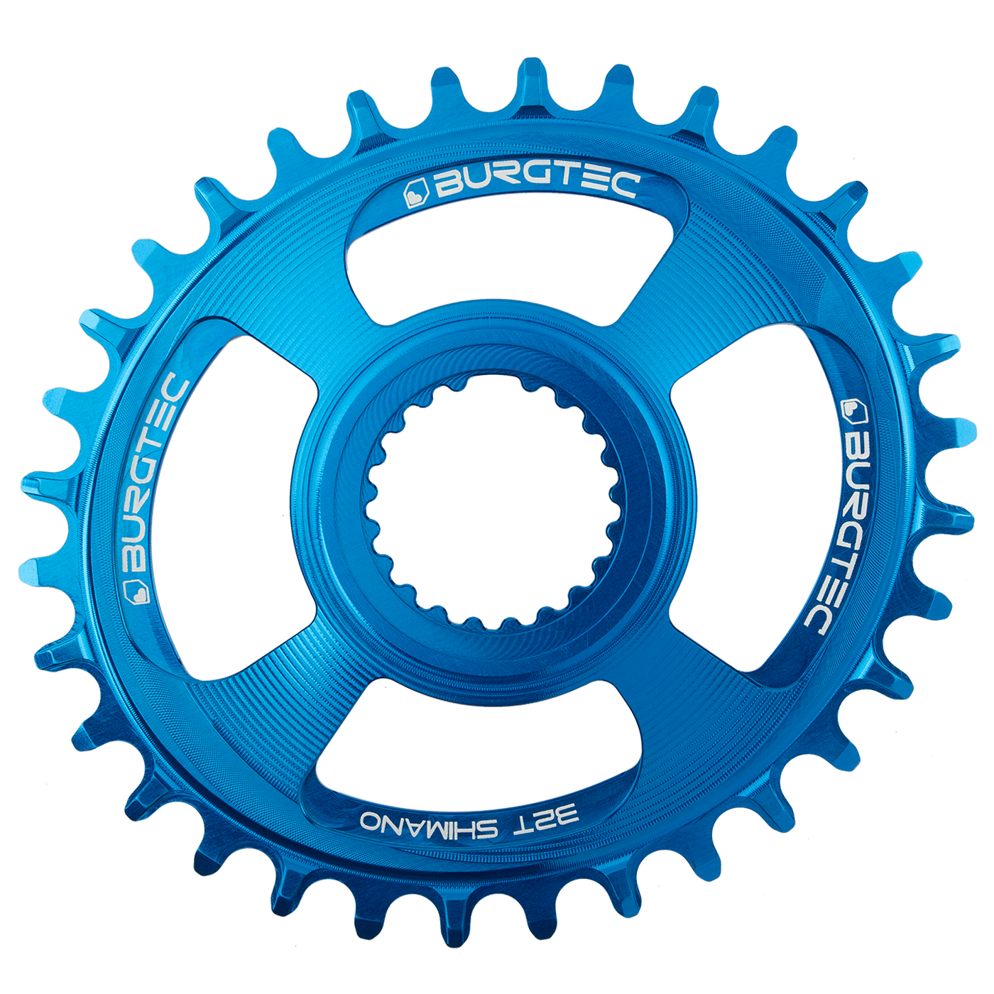 Burgtec oval chainring blue