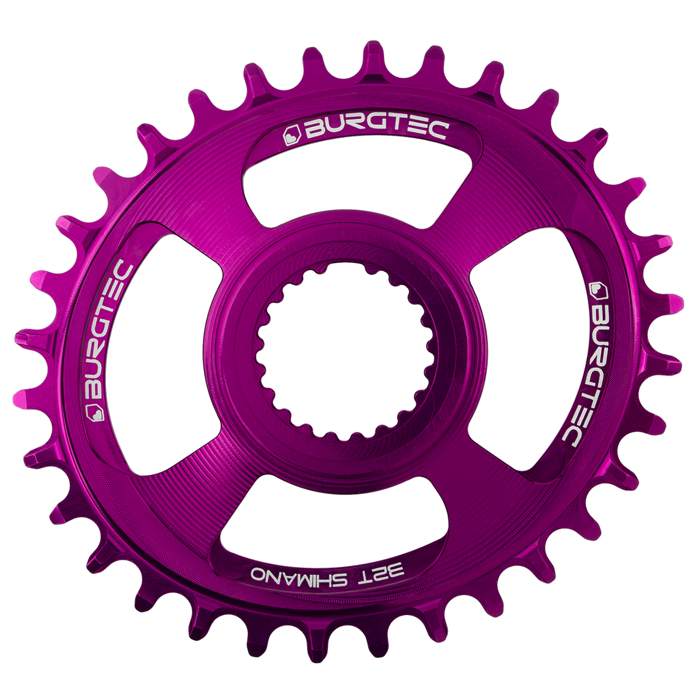 Burgtec oval chainring purple