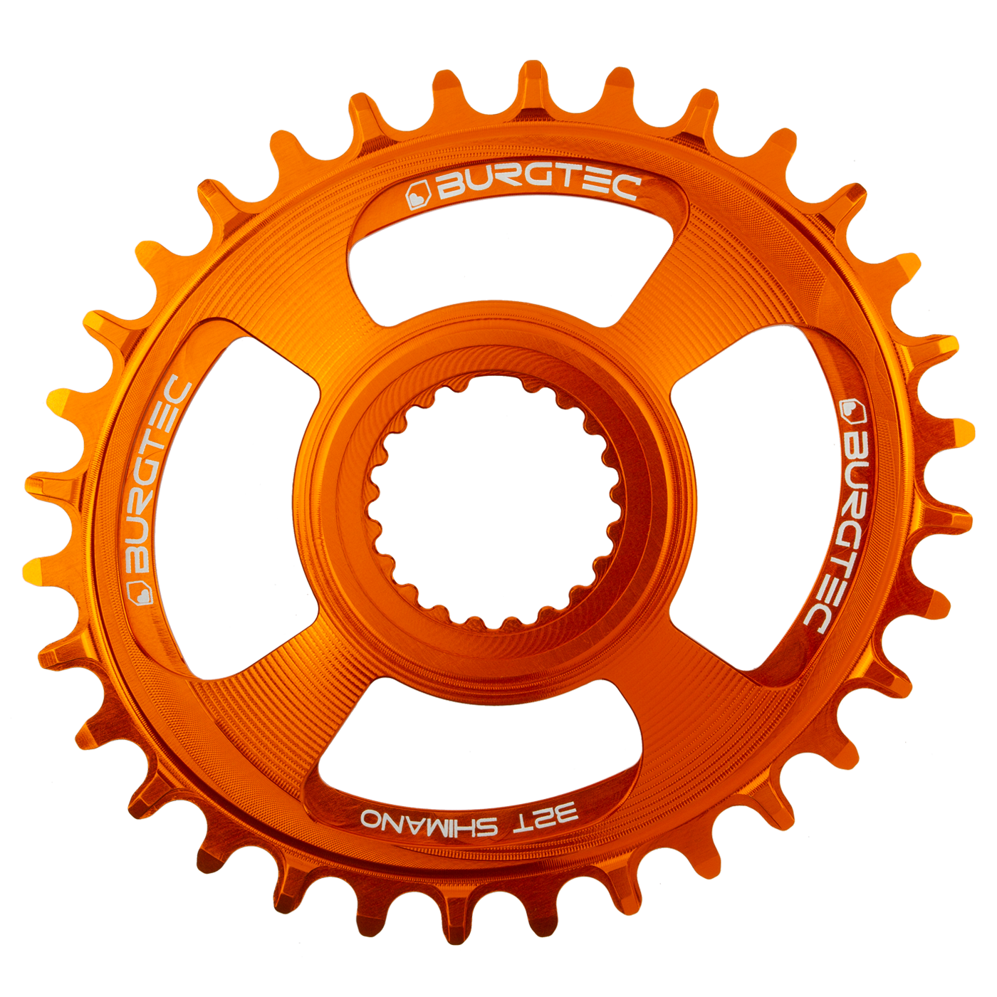 Burgtec oval chainring orange