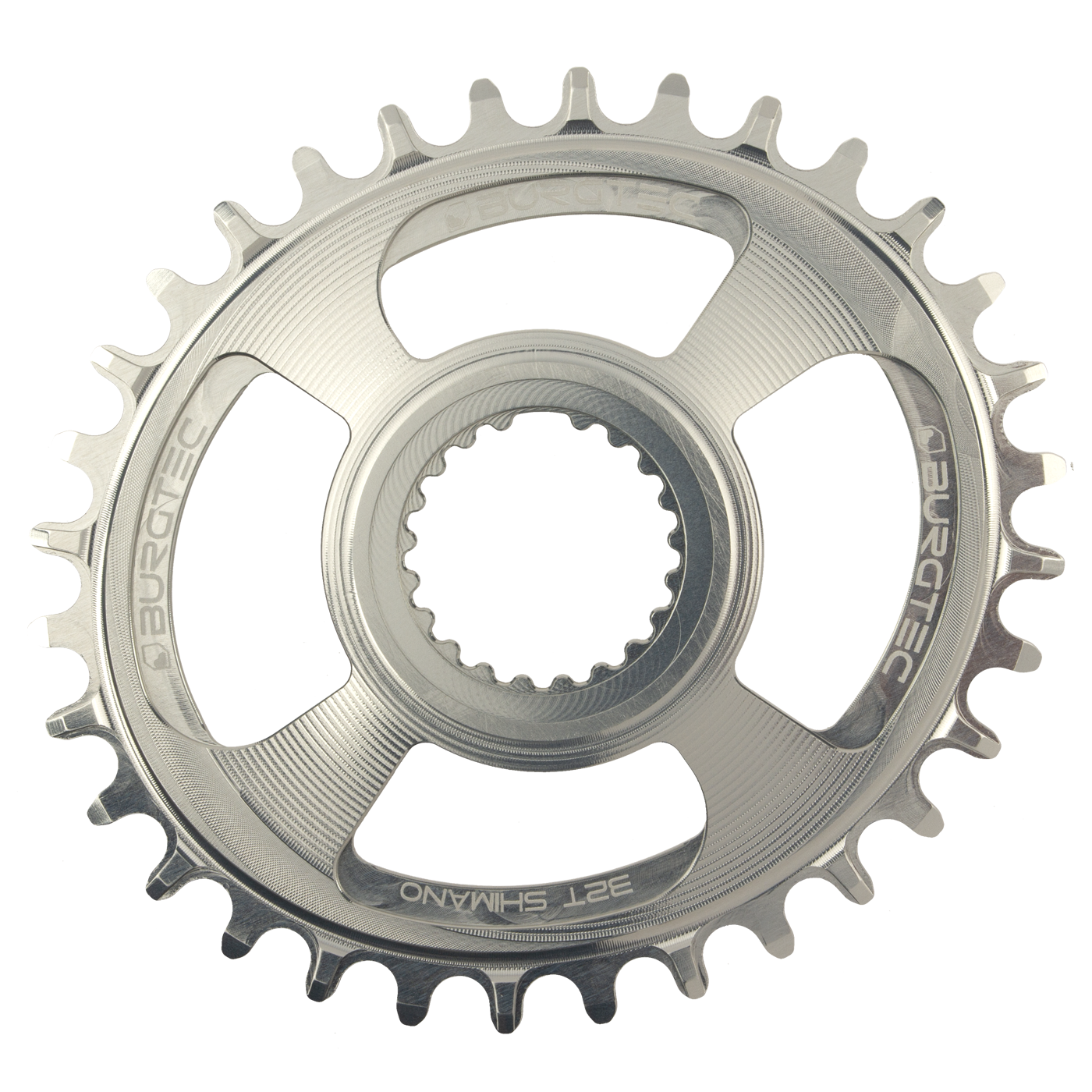 Burgtec oval chainring silver