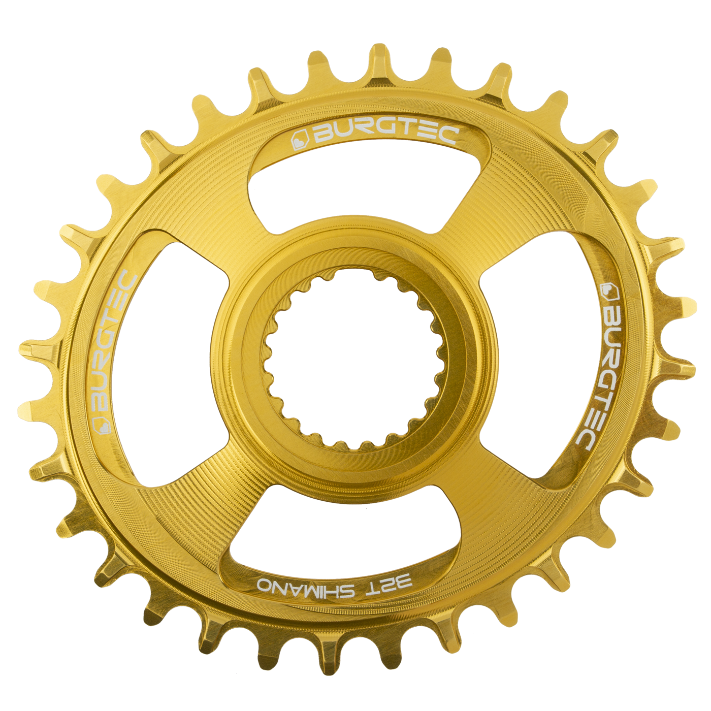 Burgtec oval chainring gold