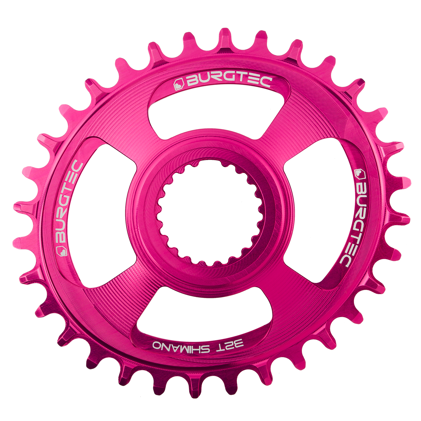 Burgtec oval chainring pink