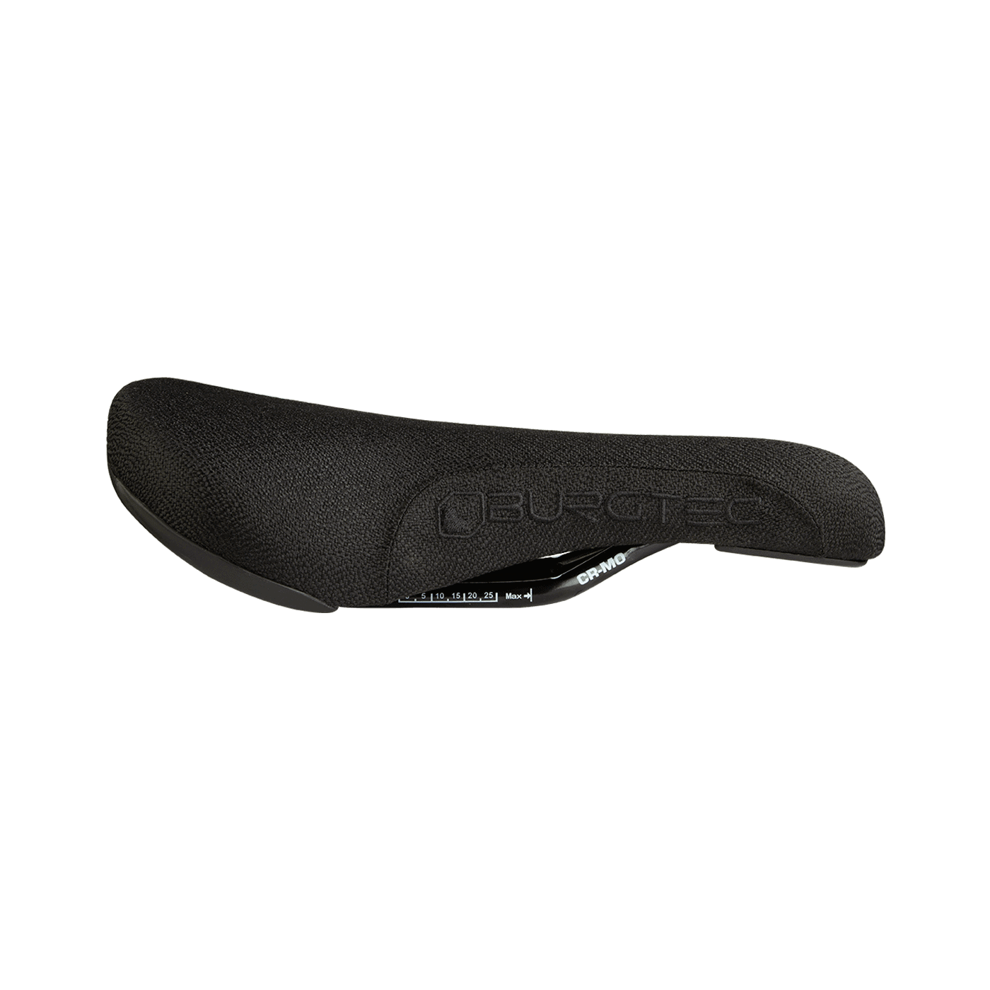 Black Burgtec the cloud boost saddle with black logo on the side