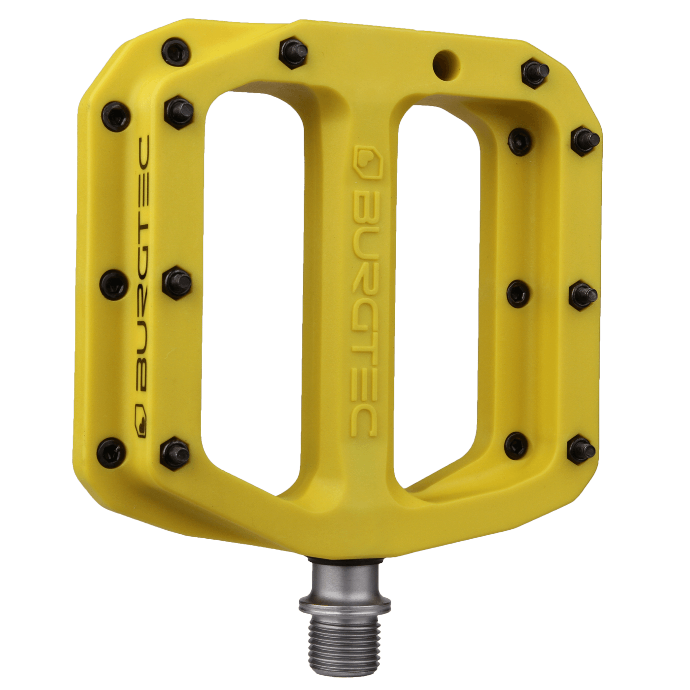 Burgtec composite pedals in Electric Yellow
