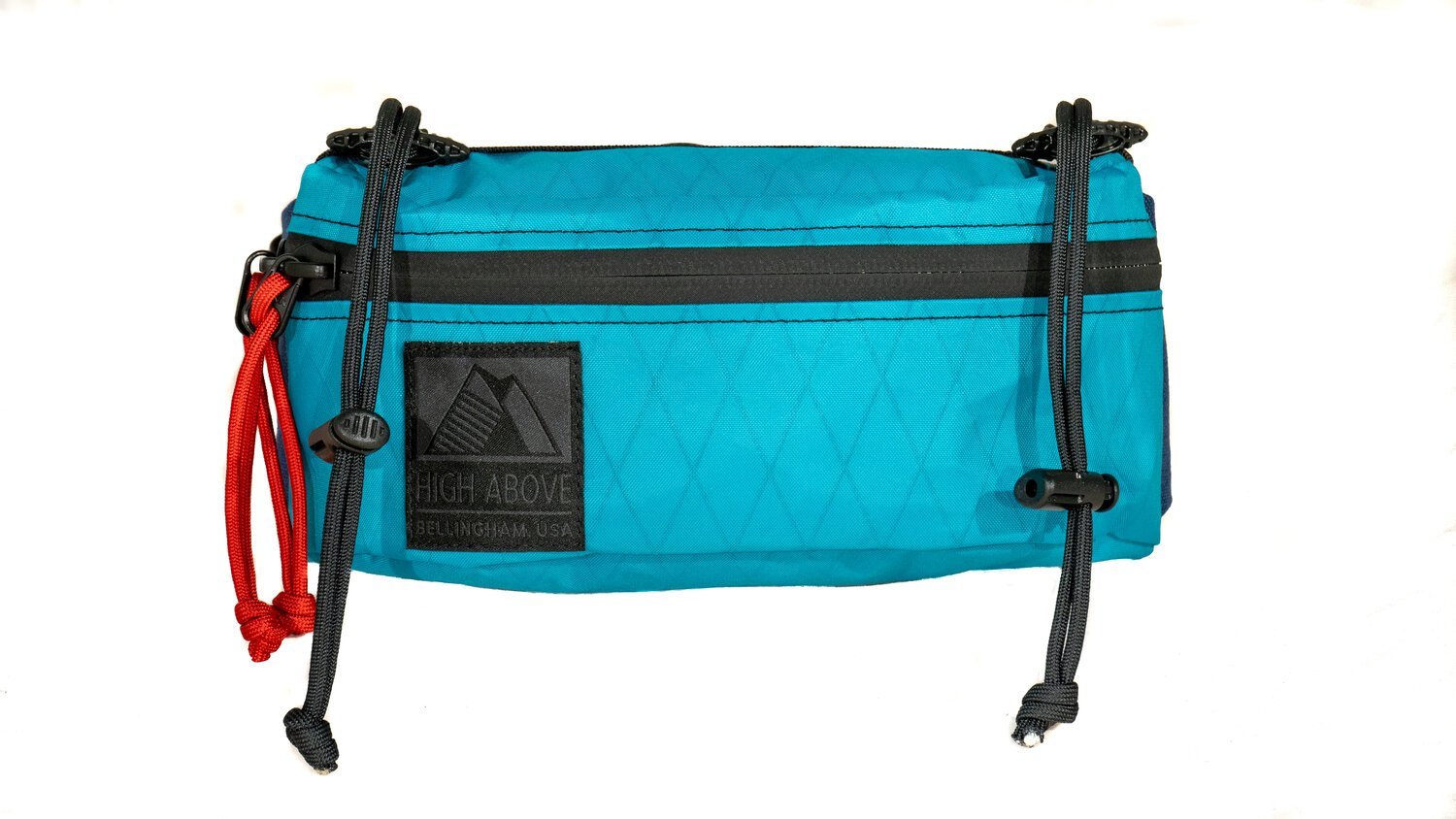 High above radpack in teal with extra load straps 
