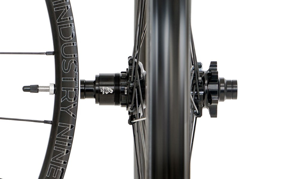 Industry nine hydra carbon rim with tubeless valves attached