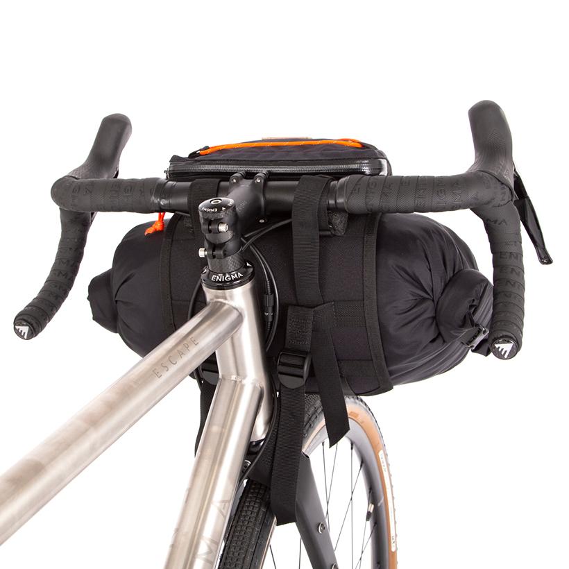 Restrap bar bag attached to handlebars