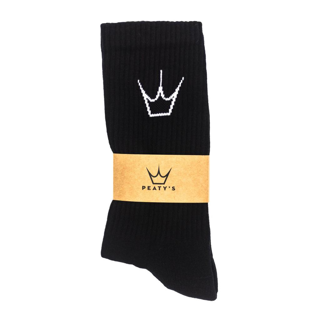 Peatys Shredsocks black with white crown