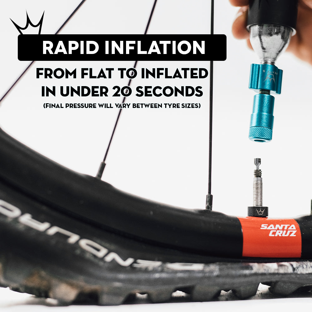 Peaty’s Holeshot CO2 Tyre Inflator kit