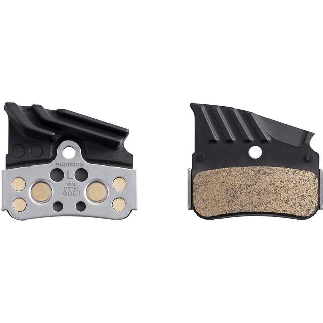 Shimano N04C Disc Brake Pads - Alloy Backed With Cooling Fins - Sintered