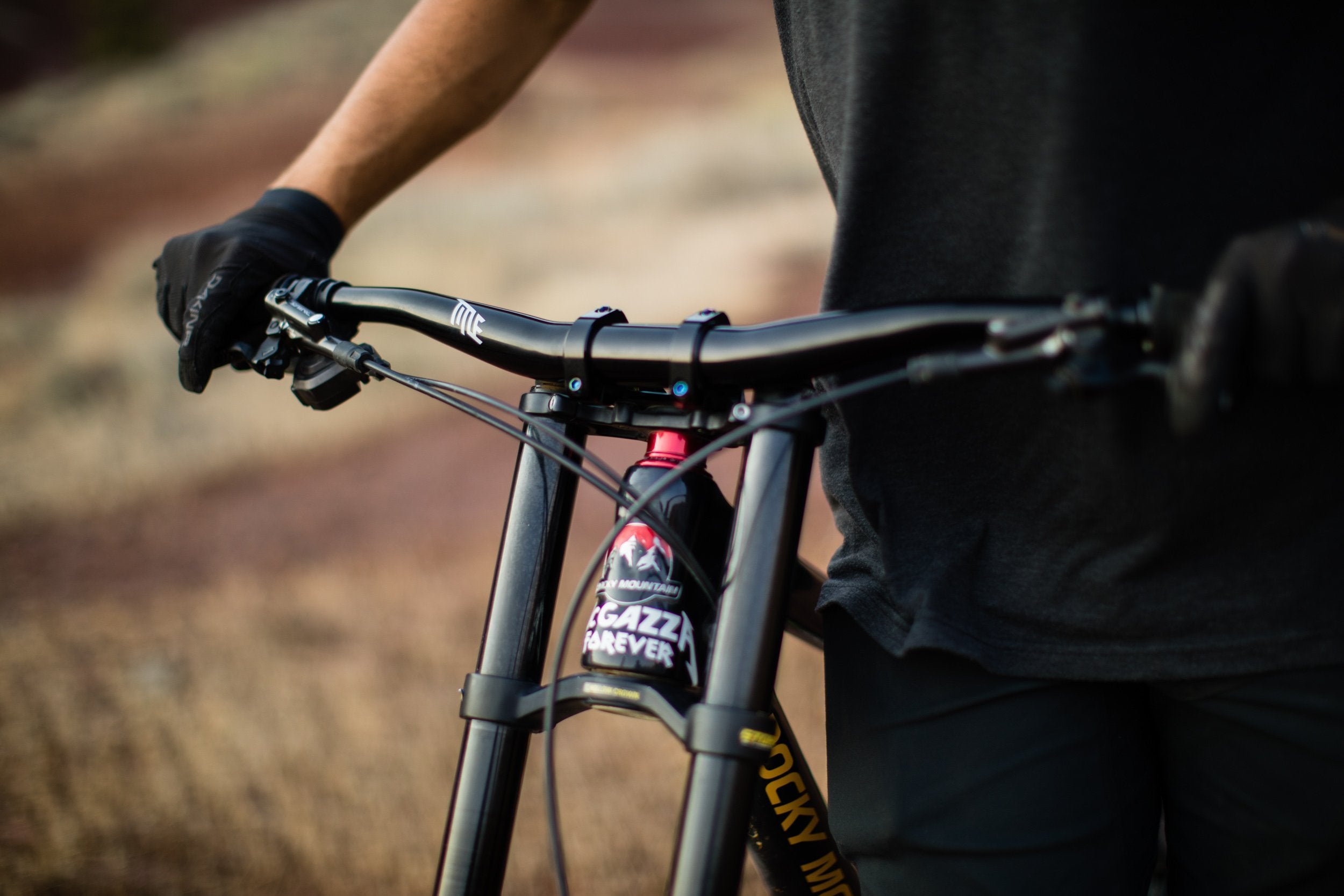 Title handlebars on a bike