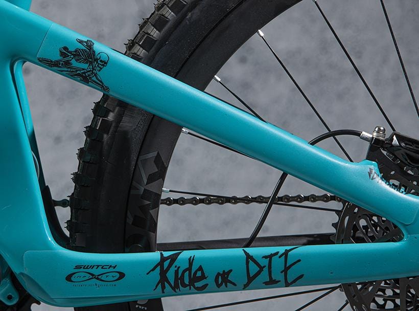 Dyedbro ride or die mountain bike frame protection