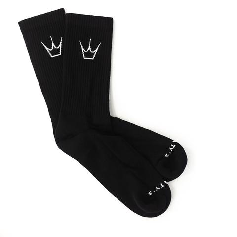 Peatys Shredsocks black with white crown