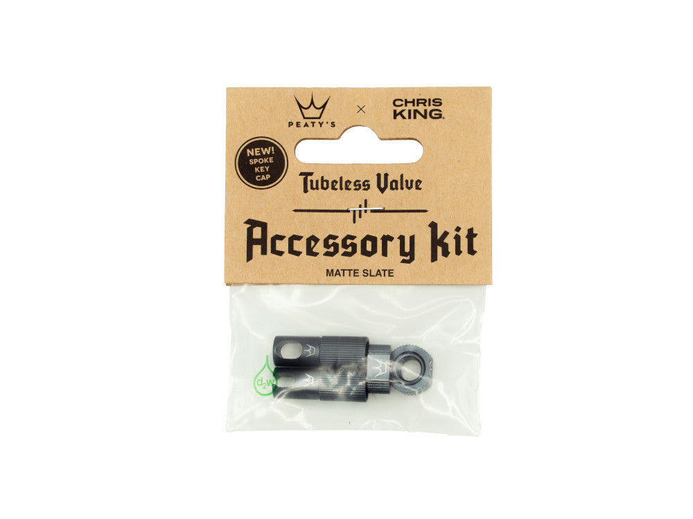 Peatys tubeless valve accessory kit Slate