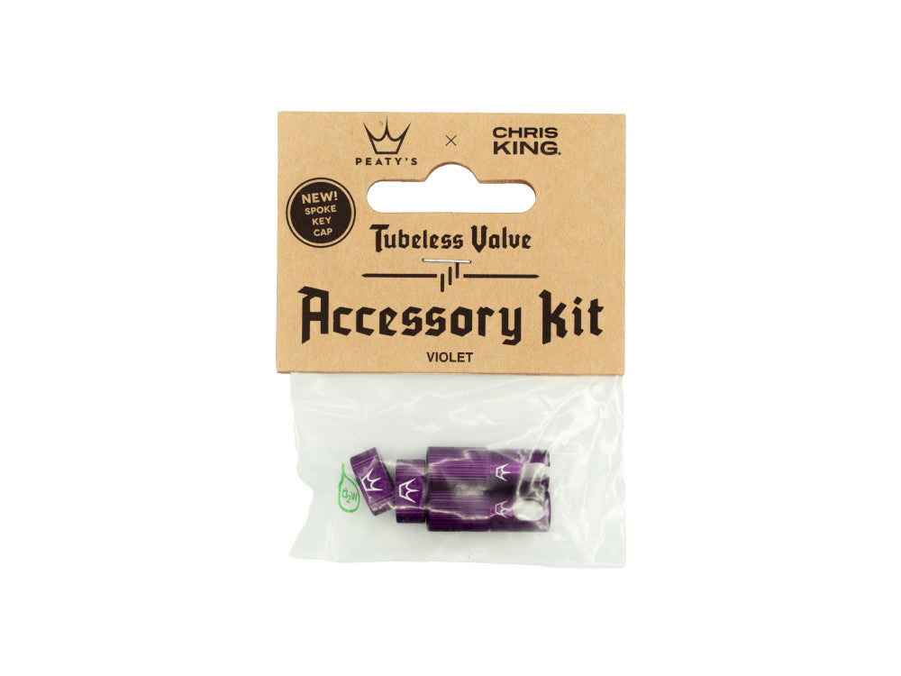 Peatys tubeless valve accessory kit Purple