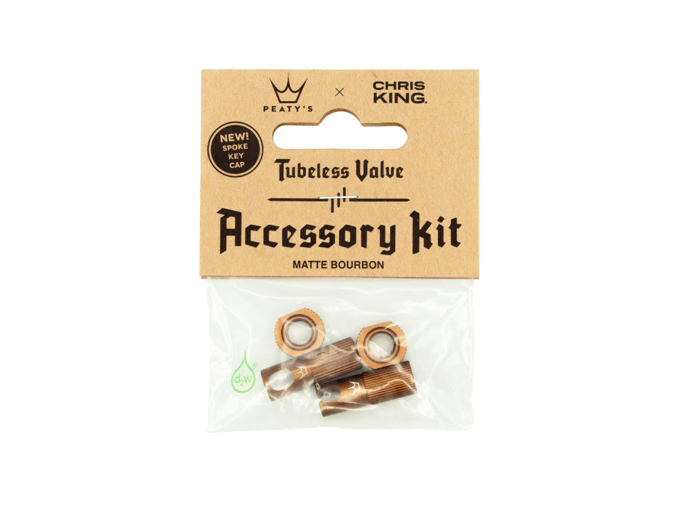Peatys tubeless valve accessory kit bronze