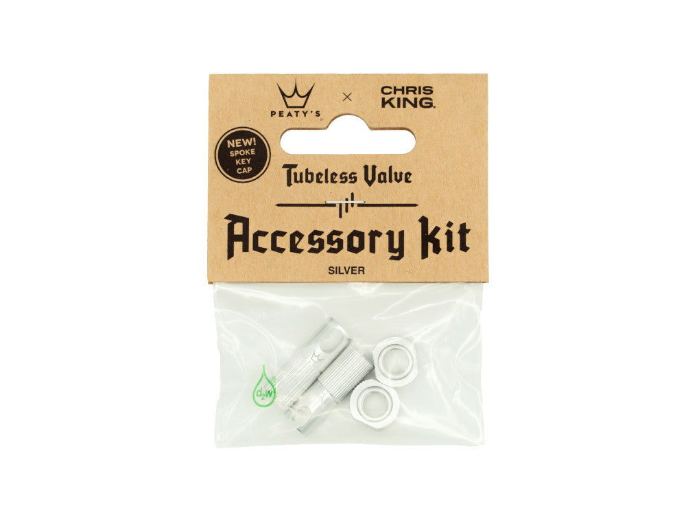 Peatys tubeless valve accessory kit Silver