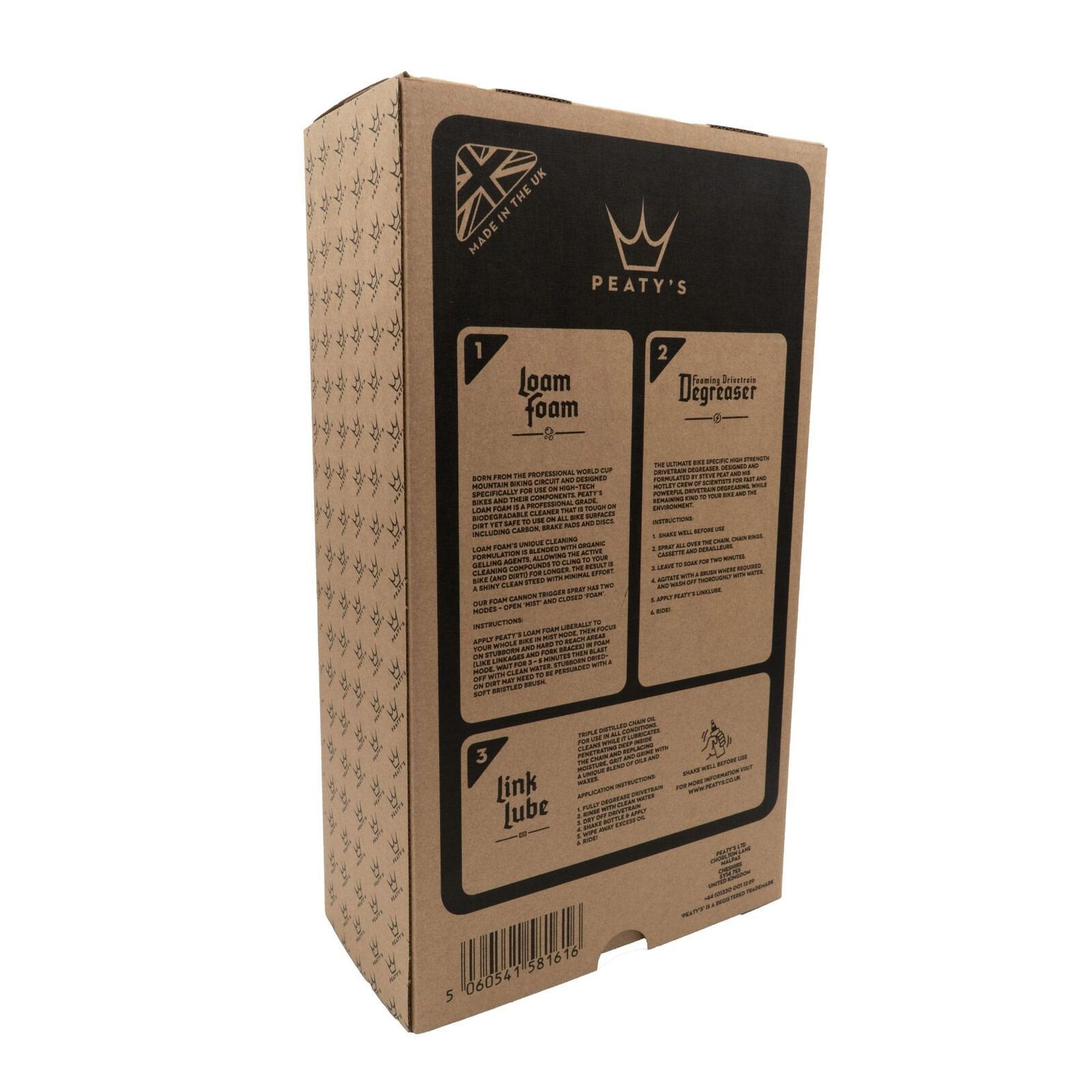 Peatys Wash, degrease and lube kit