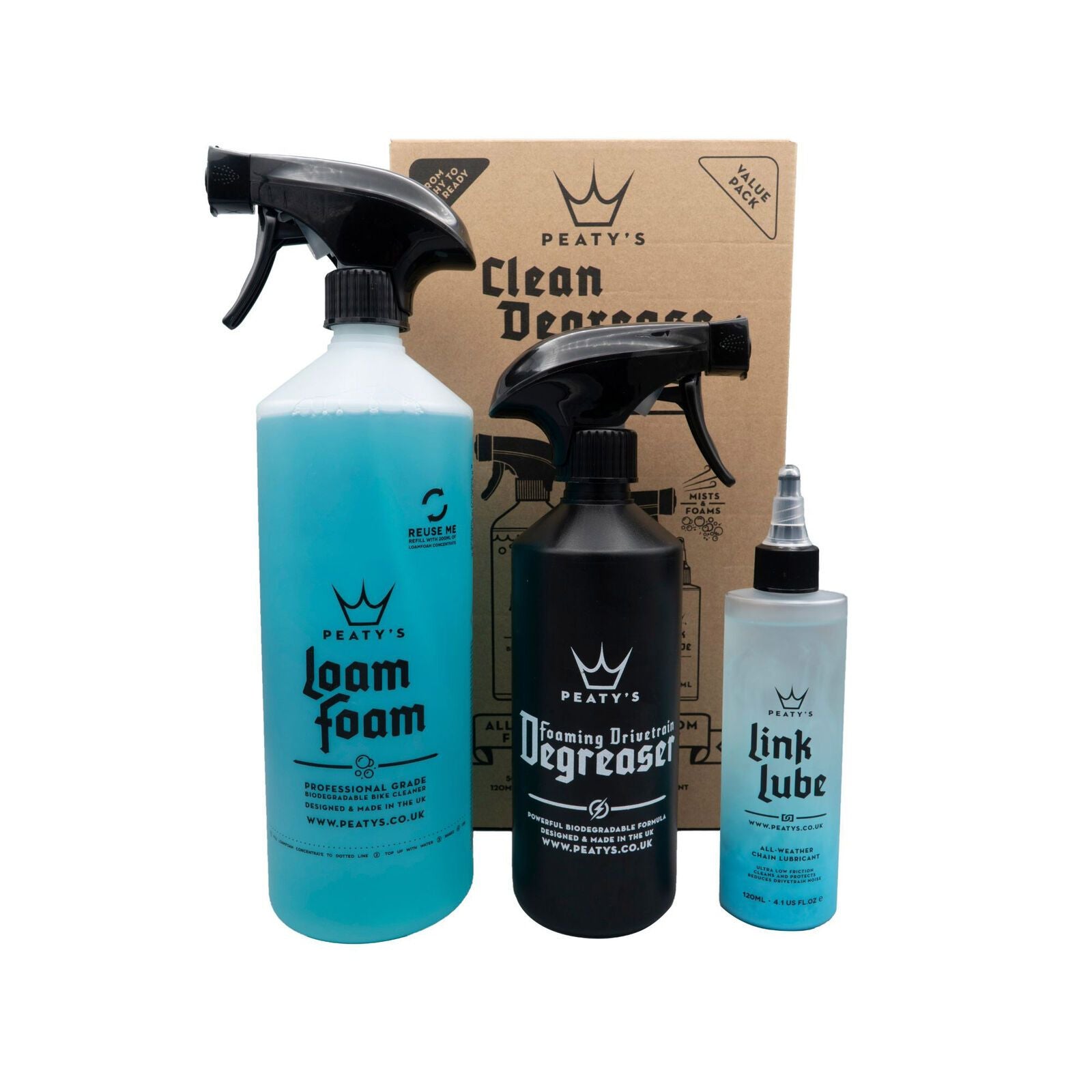 Peatys Wash, degrease and lube kit